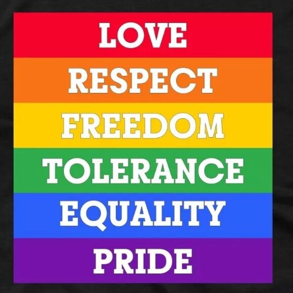 Pride Rights T-Shirt Celebrate Pride Month Shirt LGBTQ Rainbow Printed T-Shirt - Picture 3 of 3